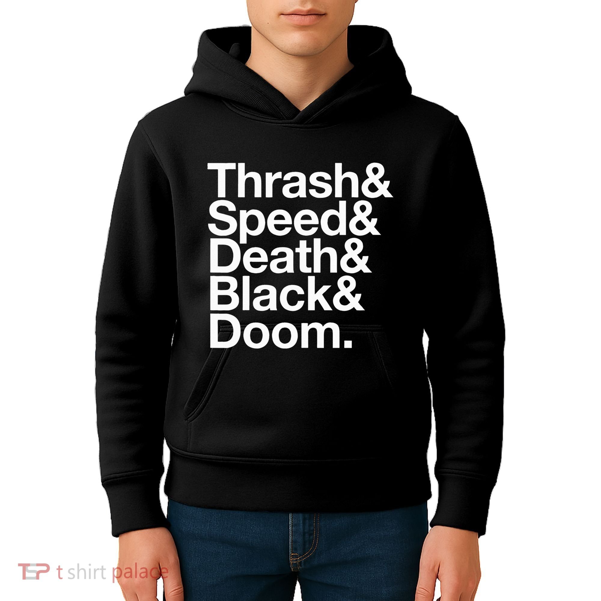 Heavy Metal Music Fan List Thrash Speed Doom Death Black Kids Hoodie