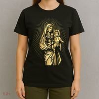 Holy Mother Mary Mother of Jesus Vintage Catholic T-Shirt thumb 4
