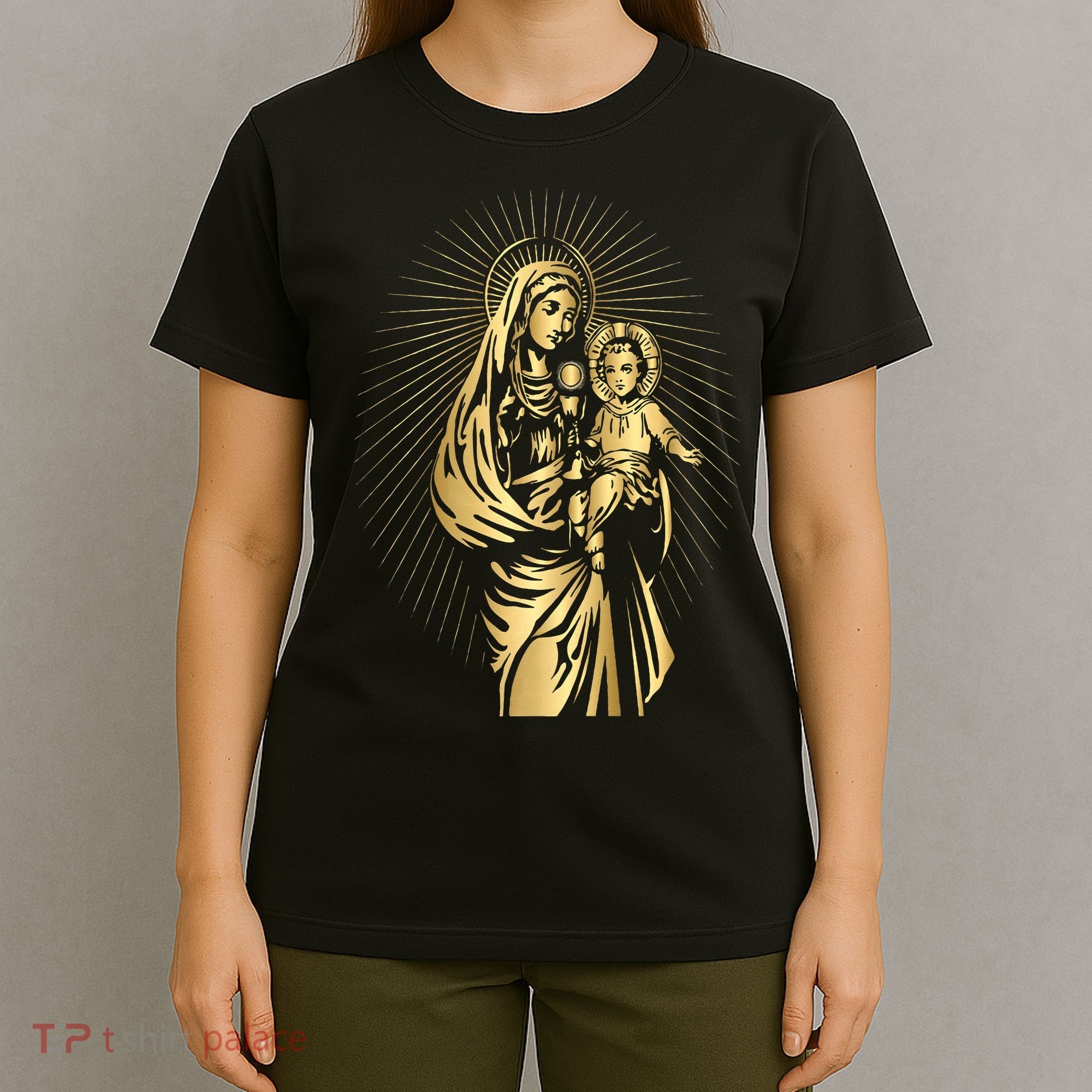 Holy Mother Mary Mother of Jesus Vintage Catholic T-Shirt