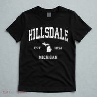 Hillsdale Michigan Mi Vintage Athletic T-Shirt thumb 5