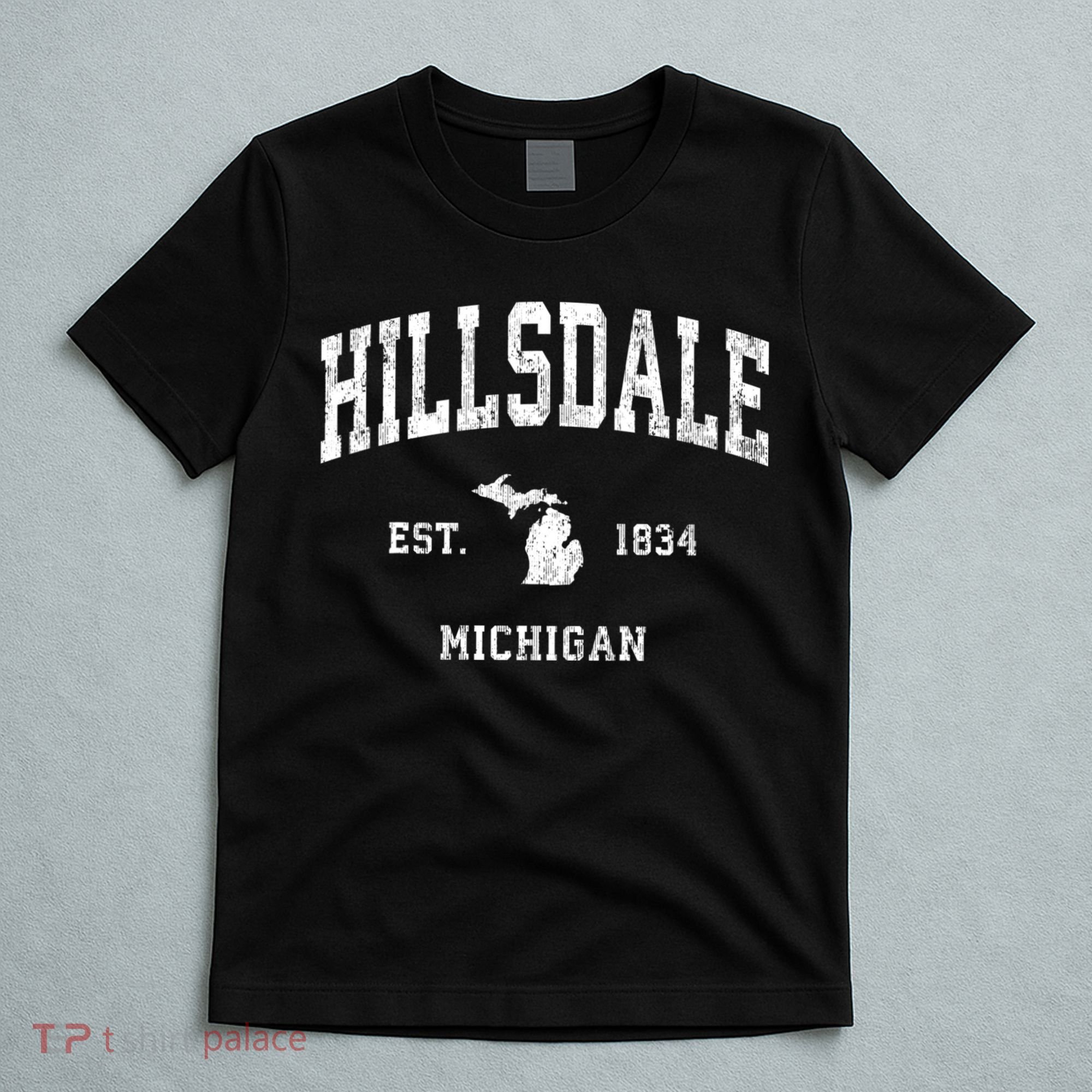 Hillsdale Michigan Mi Vintage Athletic T-Shirt