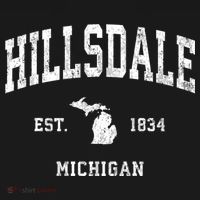 Hillsdale Michigan Mi Vintage Athletic T-Shirt thumb 7