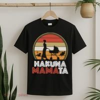Hakuna Mamata Mama Lion King Mothers Day Mom Life Retro Vintage T-Shirt thumb 2