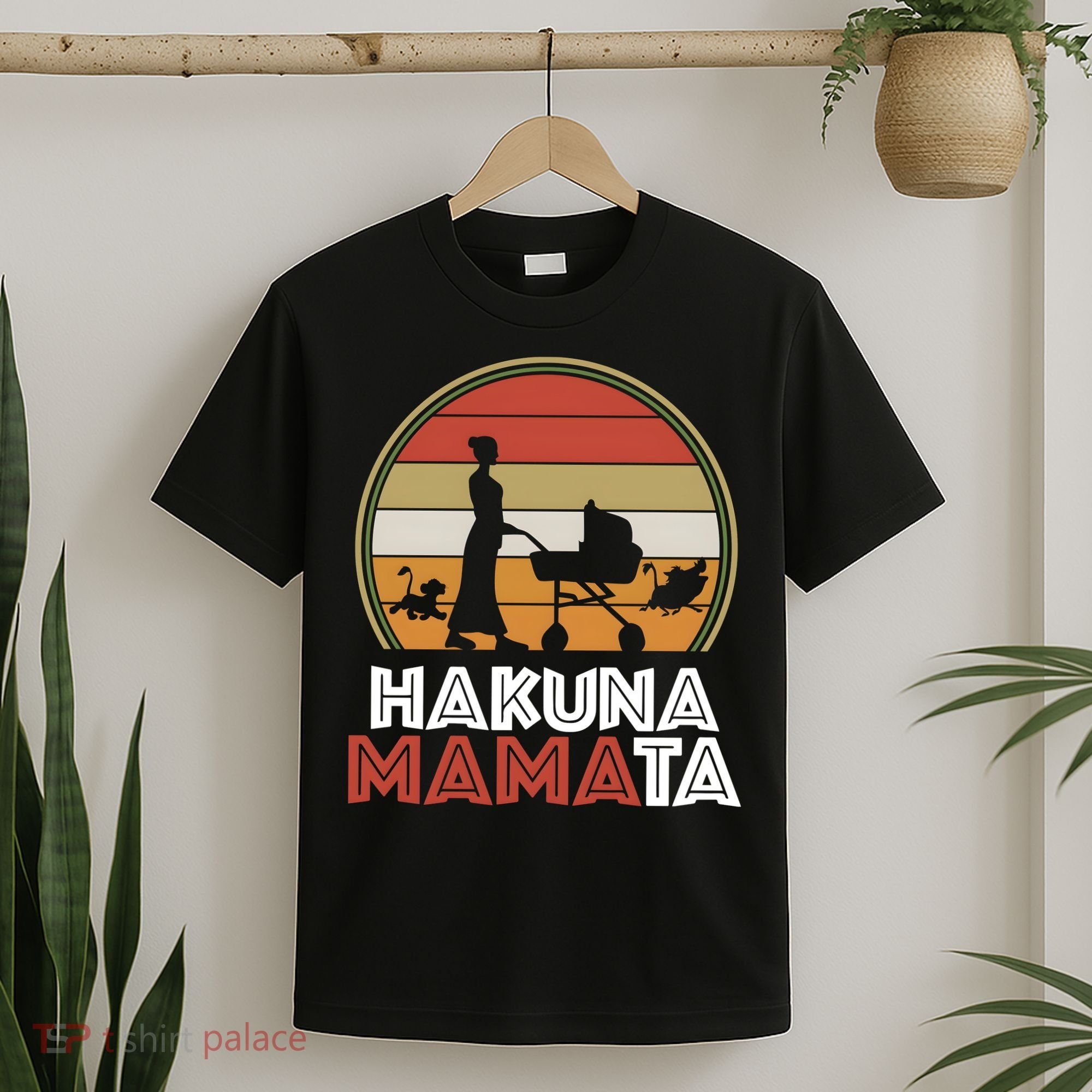 Hakuna Mamata Mama Lion King Mothers Day Mom Life Retro Vintage T-Shirt