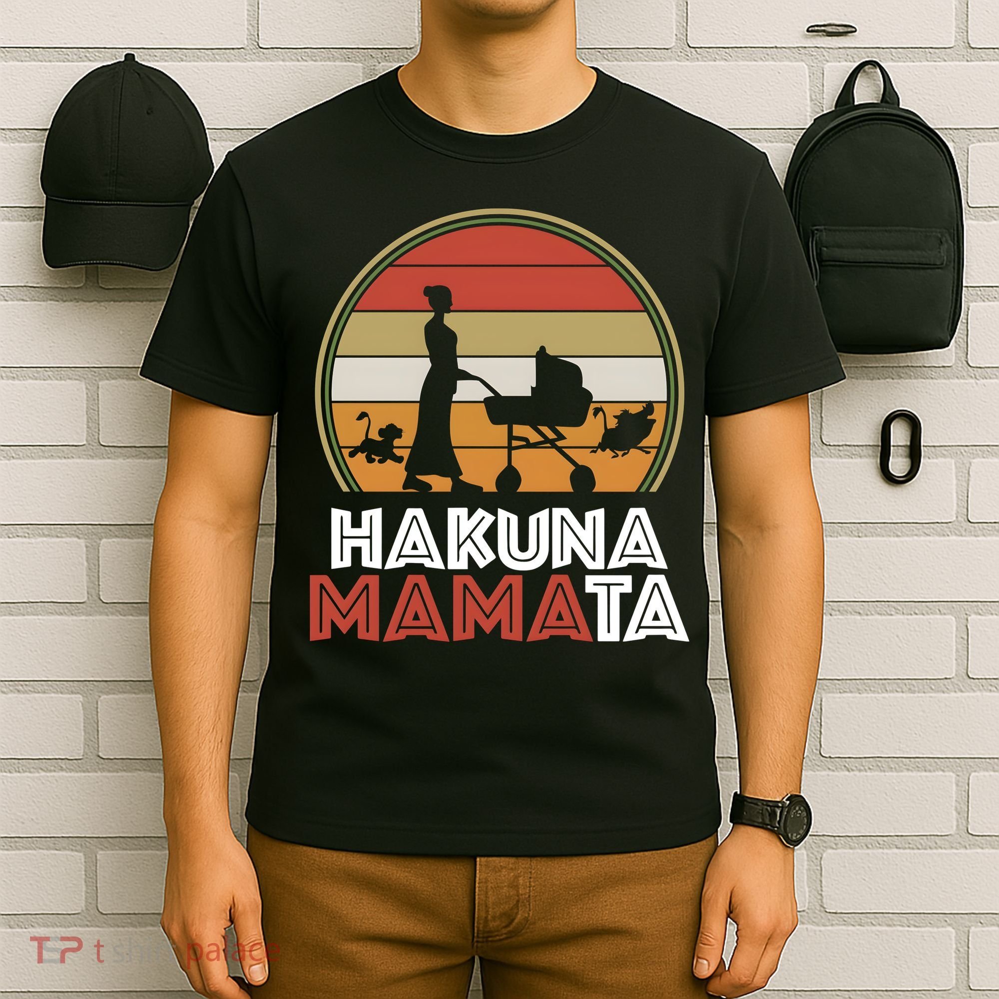 Hakuna Mamata Mama Lion King Mothers Day Mom Life Retro Vintage T-Shirt