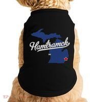 Hamtramck Michigan Mi Map Doggie Tank thumb 0