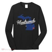 Hamtramck Michigan Mi Map Long Sleeve Shirt thumb 0
