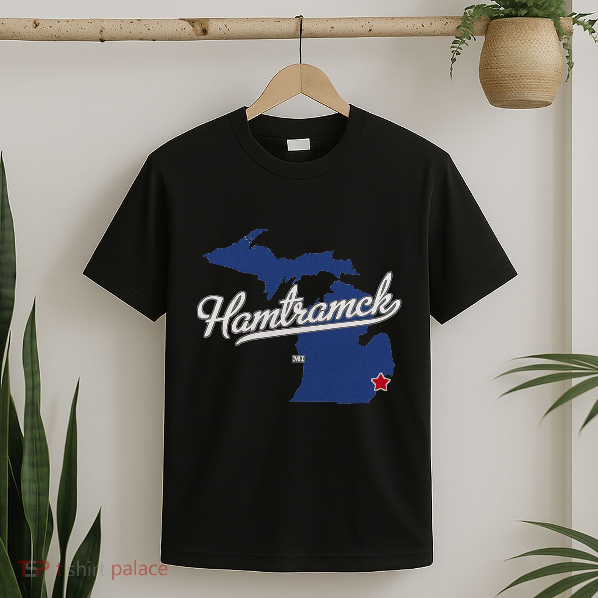 Hamtramck Michigan Mi Map T-Shirt