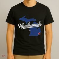 Hamtramck Michigan Mi Map T-Shirt thumb 3