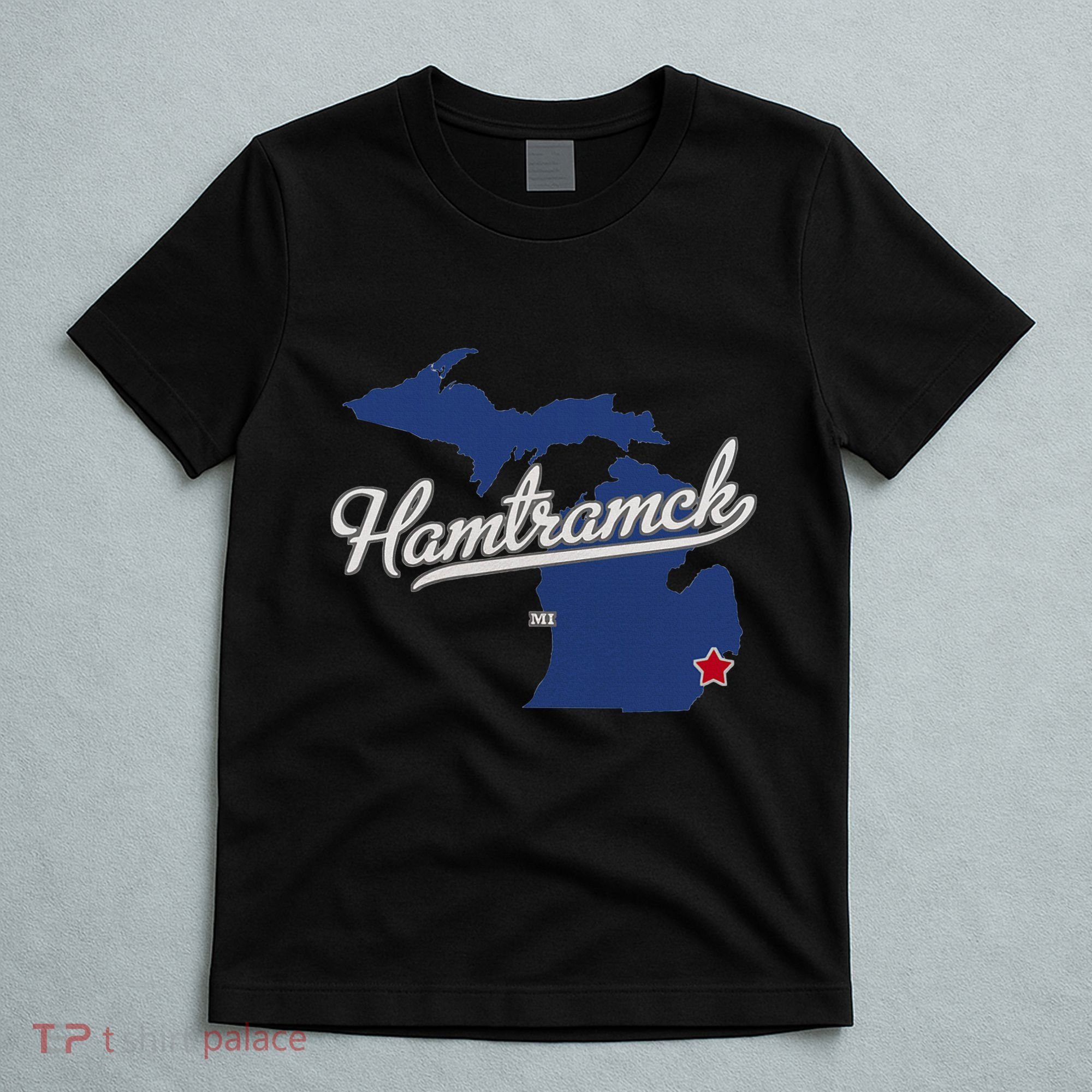Hamtramck Michigan Mi Map T-Shirt