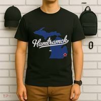 Hamtramck Michigan Mi Map T-Shirt thumb 6