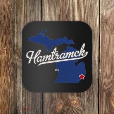 Hamtramck Michigan Mi Map Coaster