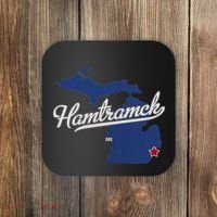 Hamtramck Michigan Mi Map Coaster thumb 0