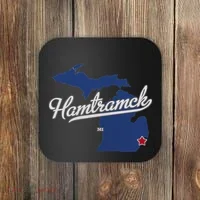 Hamtramck Michigan Mi Map Coaster thumb 0