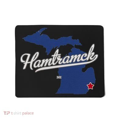 Hamtramck Michigan Mi Map Mousepad