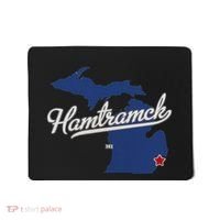 Hamtramck Michigan Mi Map Mousepad thumb 0
