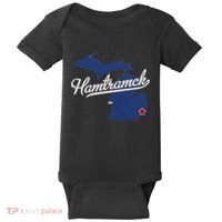 Hamtramck Michigan Mi Map Baby Bodysuit thumb 0
