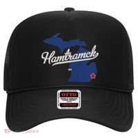 Hamtramck Michigan Mi Map Hat thumb 0