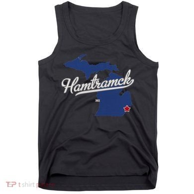 Hamtramck Michigan Mi Map Tank Top