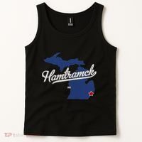 Hamtramck Michigan Mi Map Tank Top thumb 2