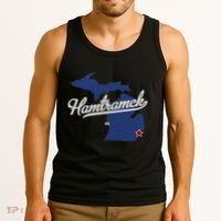 Hamtramck Michigan Mi Map Tank Top thumb 3