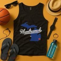 Hamtramck Michigan Mi Map Tank Top thumb 4