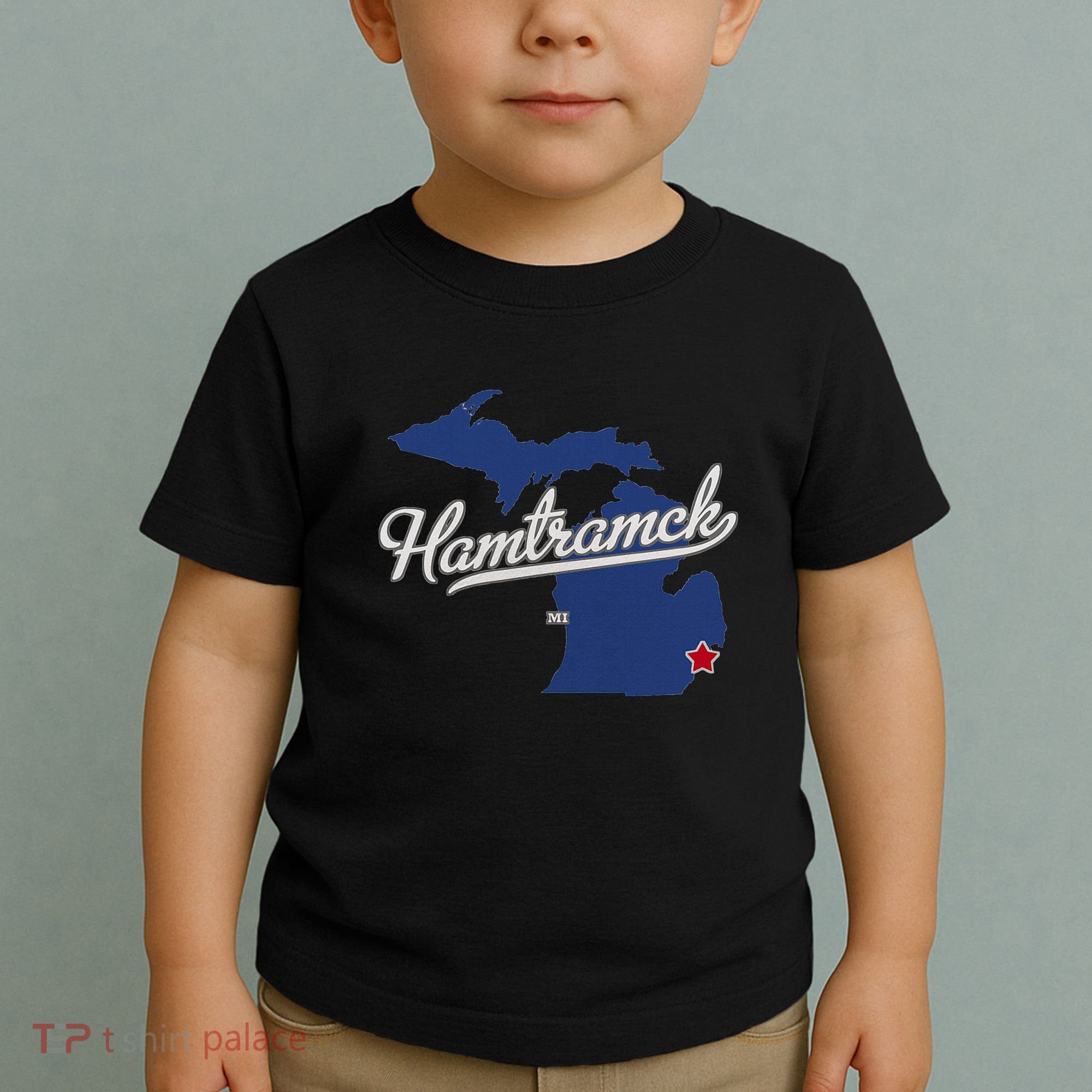 Hamtramck Michigan Mi Map Toddler T-Shirt