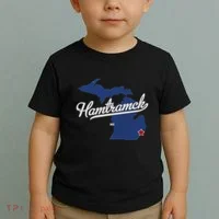 Hamtramck Michigan Mi Map Toddler T-Shirt thumb 2