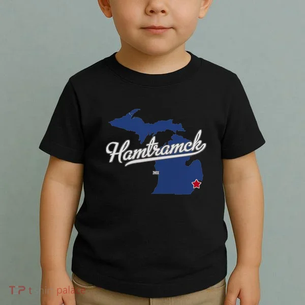 Hamtramck Michigan Mi Map Toddler T-Shirt