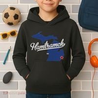 Hamtramck Michigan Mi Map Kids Hoodie thumb 2