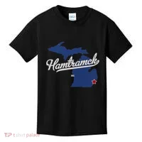 Hamtramck Michigan Mi Map Kids T-Shirt thumb 0