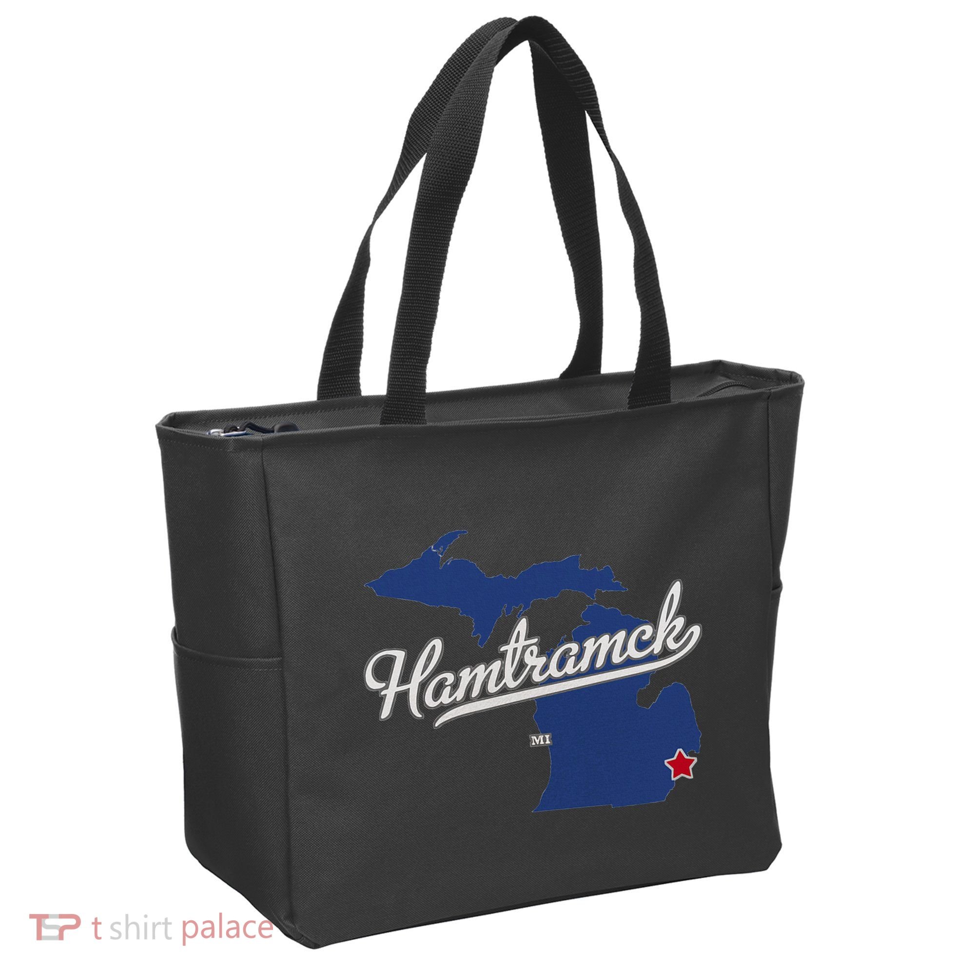 Hamtramck Michigan Mi Map Tote Bag