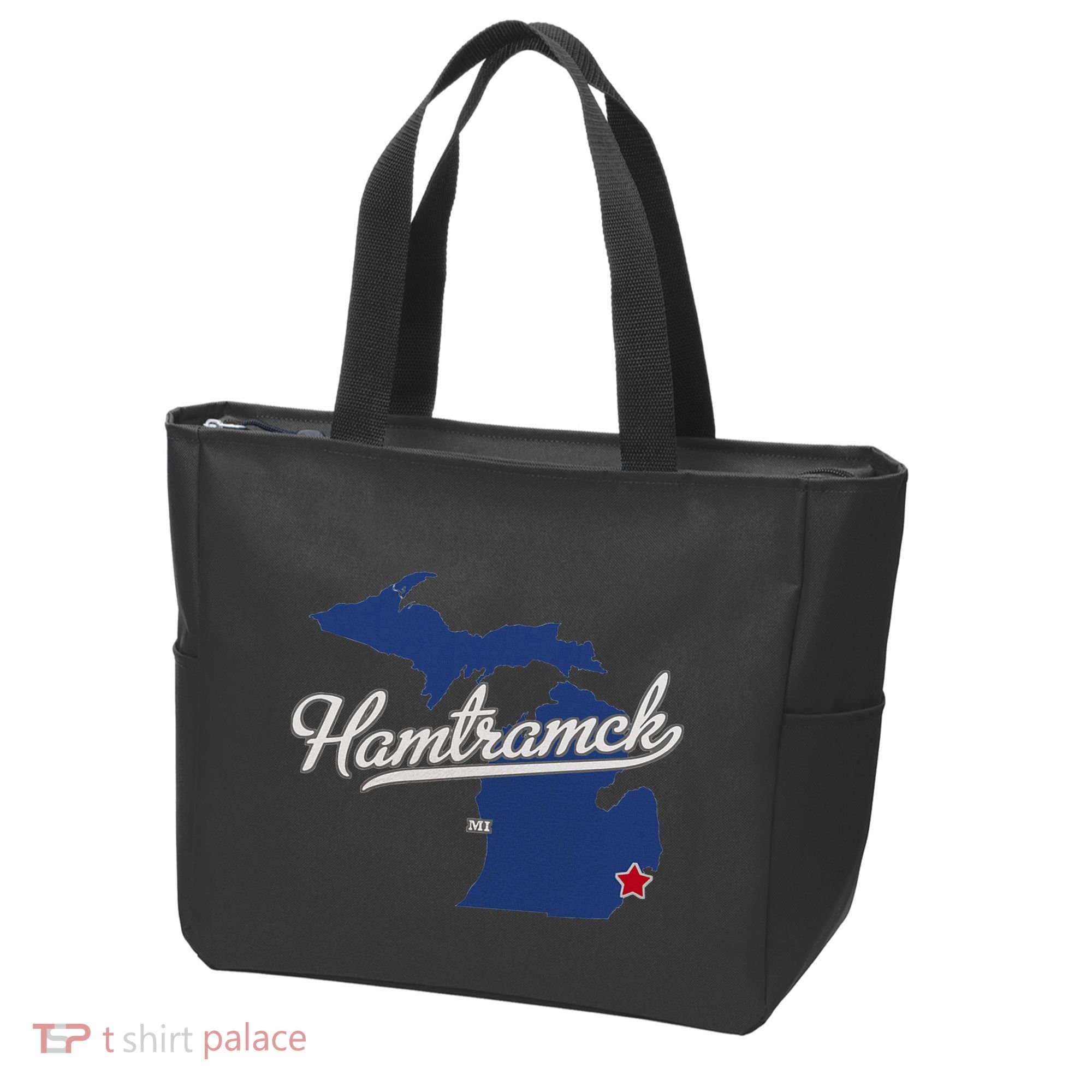 Hamtramck Michigan Mi Map Tote Bag