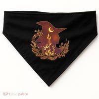Halloween Mystical Nature Witch USA-Made Doggie Bandana thumb 0
