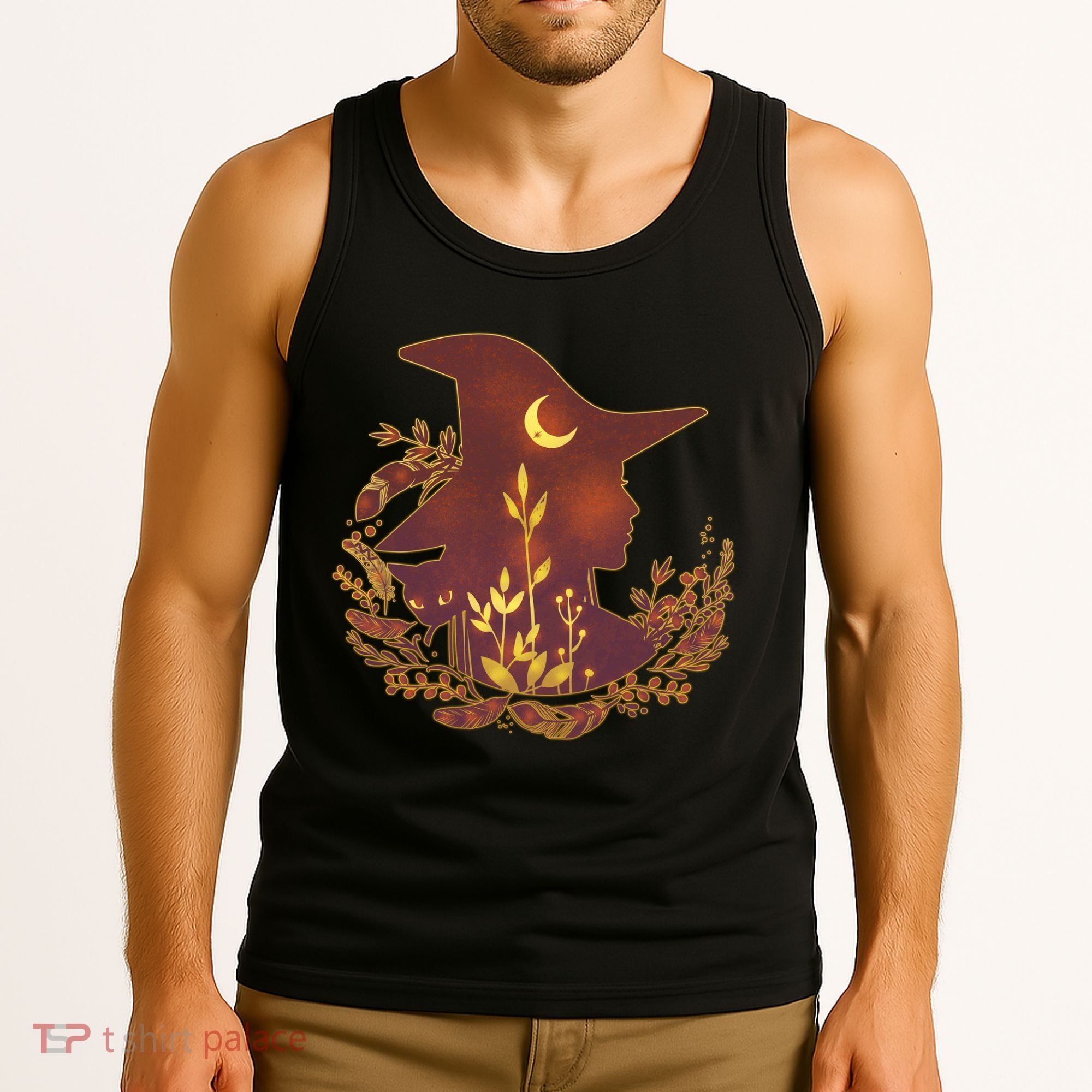 Halloween Mystical Nature Witch Tank Top