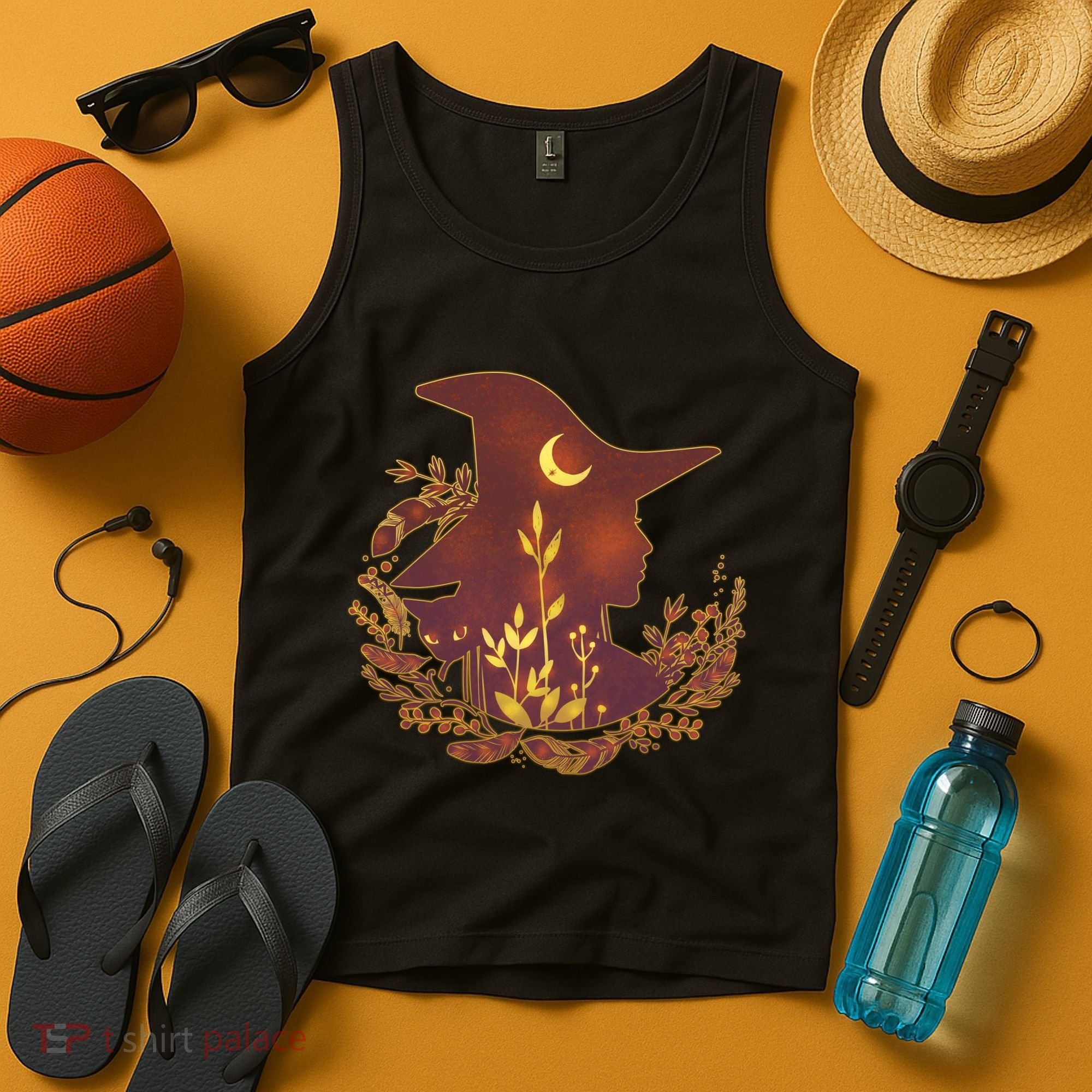 Halloween Mystical Nature Witch Tank Top