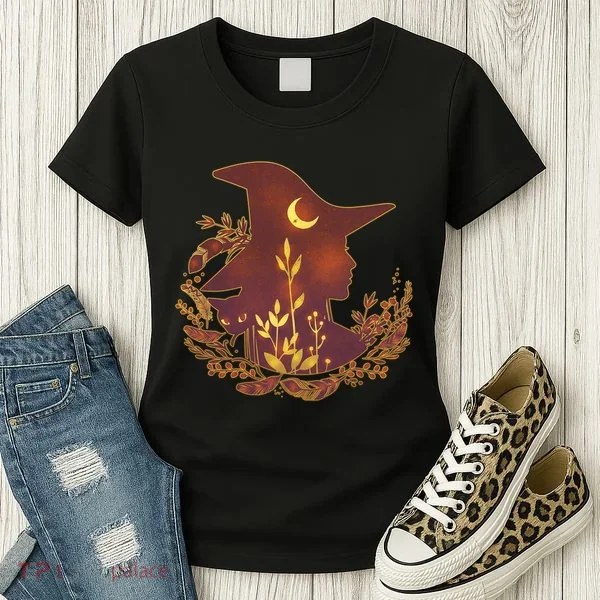 Halloween Mystical Nature Witch Women's T-Shirt