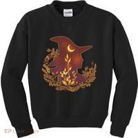 Halloween Mystical Nature Witch Kids Sweatshirt thumb 0