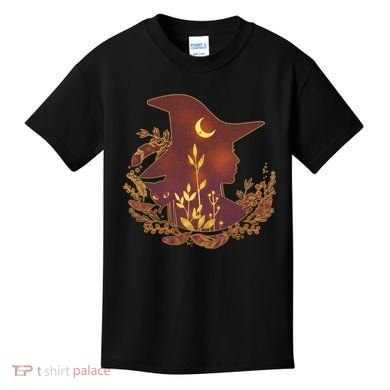Halloween Mystical Nature Witch Kids T-Shirt