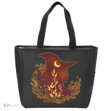 Halloween Mystical Nature Witch Tote Bag