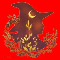 Halloween Mystical Nature Witch Santa Hat thumb 1