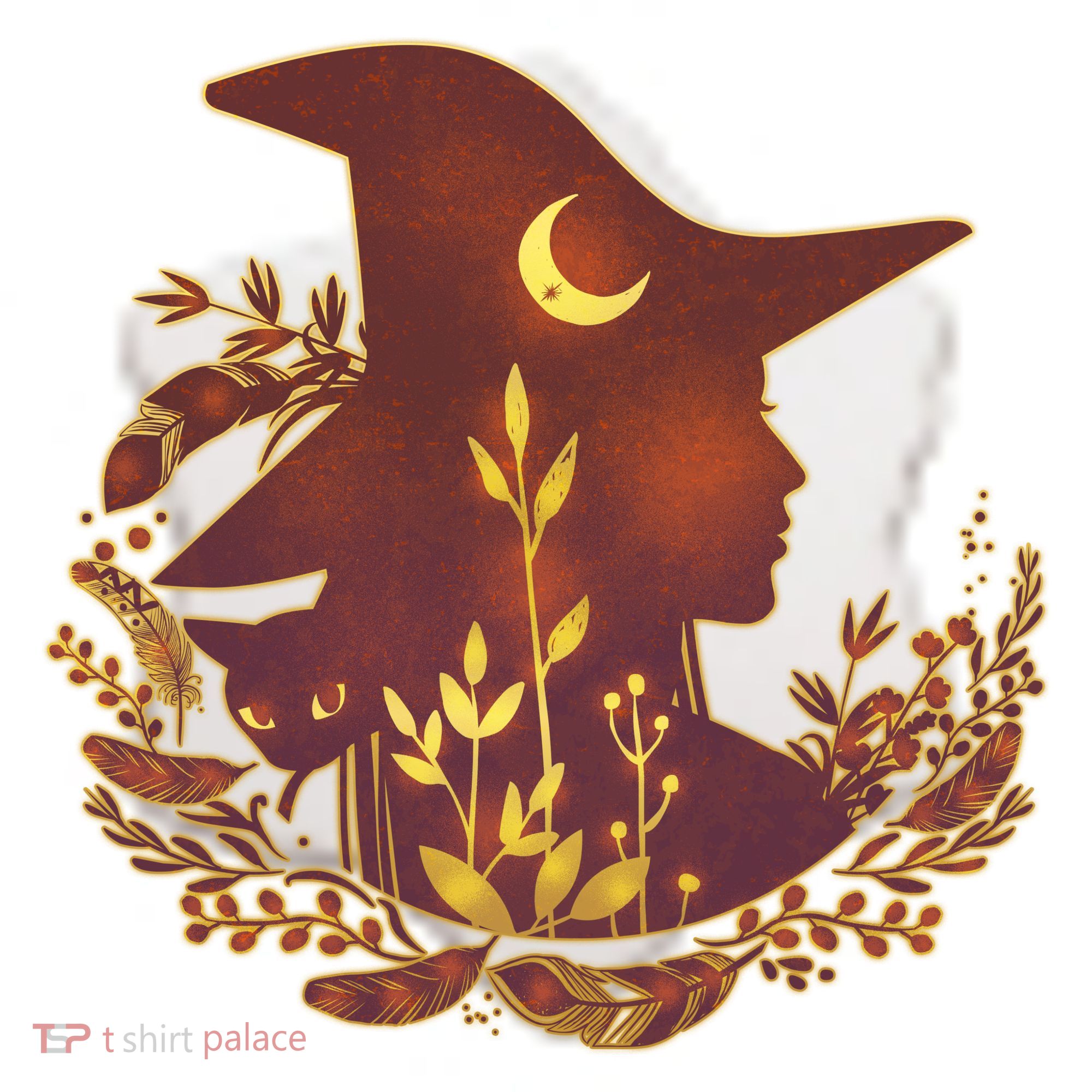 Halloween Mystical Nature Witch Ceramic Ornament