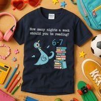 How Many Nights A Week Should You Be Reading 6-7 Kids T-Shirt thumb 3