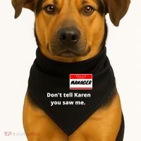 Hello My Name Is Ager Im With Karen Couples Costume Meaningful Gift USA-Made Doggie Bandana thumb 1