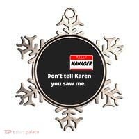 Hello My Name Is Ager Im With Karen Couples Costume Meaningful Gift Ornament thumb 0