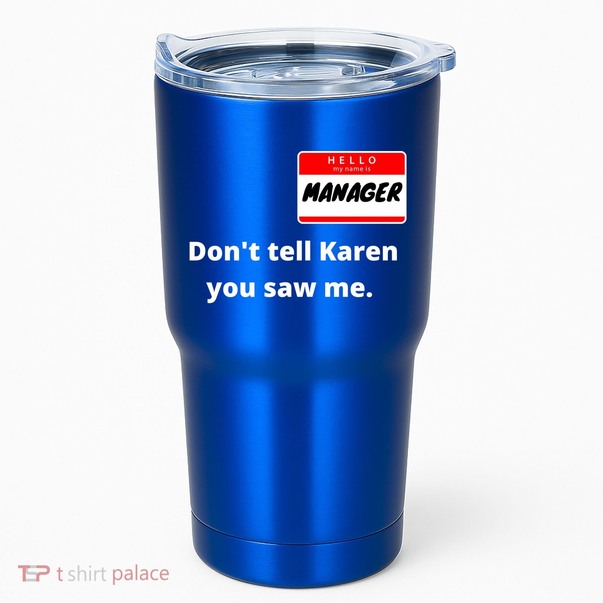 Hello My Name Is Ager Im With Karen Couples Costume Meaningful Gift Tumbler