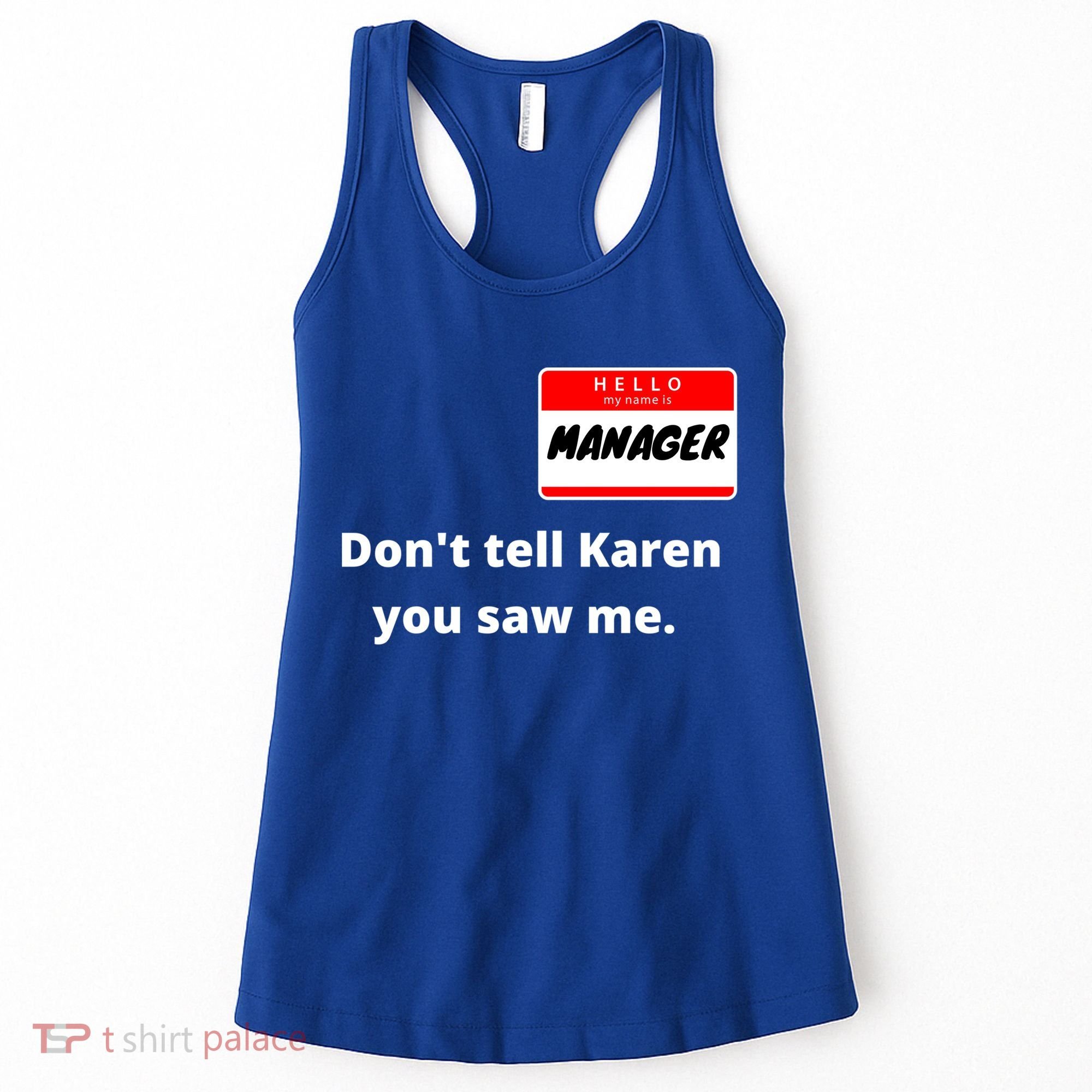 Hello My Name Is Ager Im With Karen Couples Costume Meaningful Gift Women's Tank Top