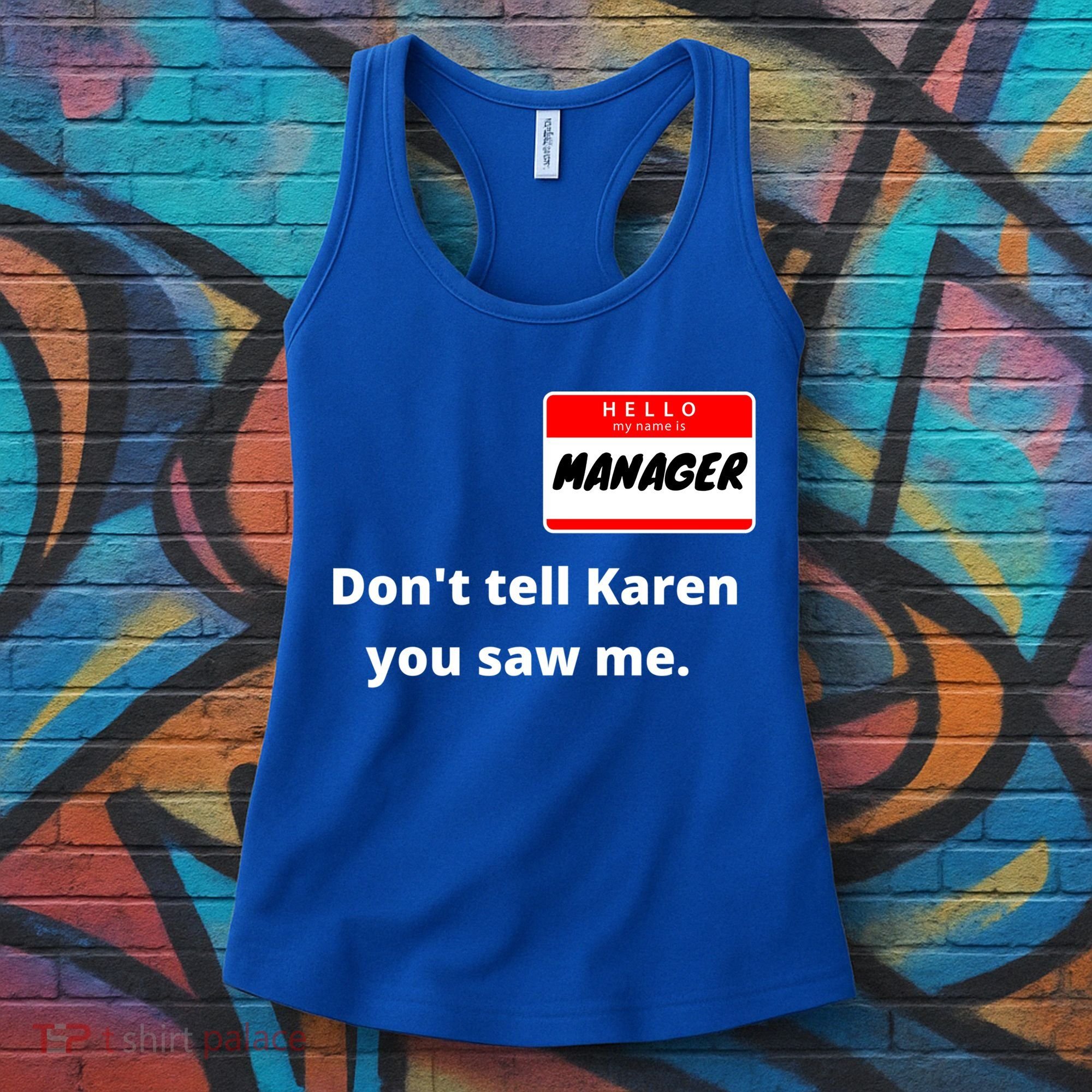 Hello My Name Is Ager Im With Karen Couples Costume Meaningful Gift Women's Tank Top