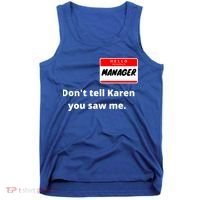 Hello My Name Is Ager Im With Karen Couples Costume Meaningful Gift Tank Top thumb 0