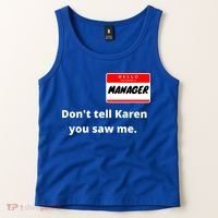 Hello My Name Is Ager Im With Karen Couples Costume Meaningful Gift Tank Top thumb 2